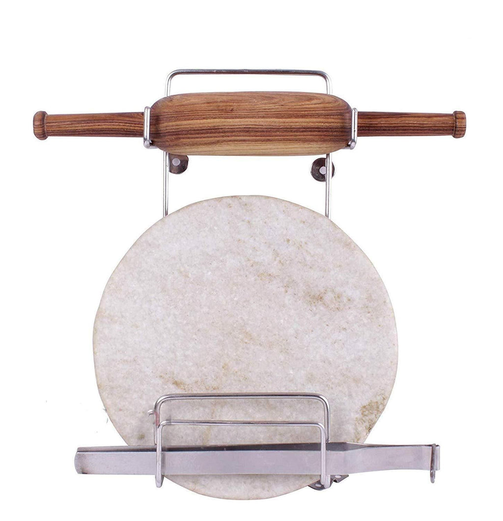 Stainless Steel Rolling Pin Holder Chakla Belan Stand